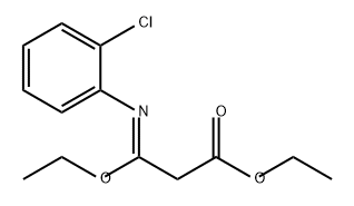 Propanoic acid, 3-[(2-chlorophenyl)imino]-3-ethoxy-, ethyl ester, (3Z)- Structure