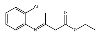 Butanoic acid, 3-[(2-chlorophenyl)imino]-, ethyl ester, (3E)- Structure