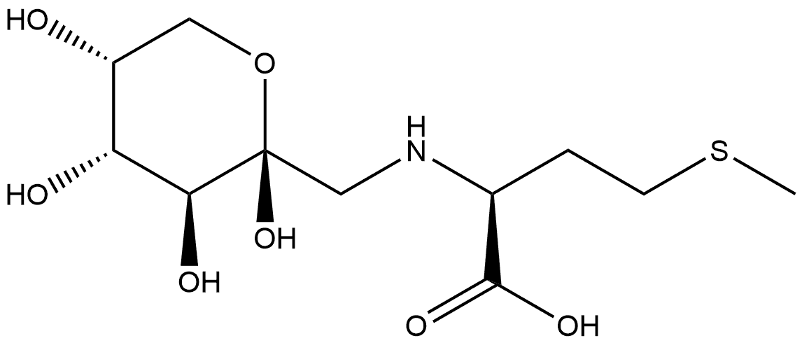 L-Methionine, N-(1-deoxy-β-D-fructopyranos-1-yl)- Structure