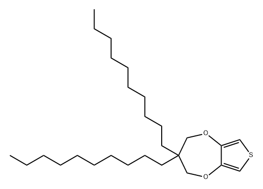 2H-Thieno[3,4-b][1,4]dioxepin, 3,3-didecyl-3,4-dihydro- Structure