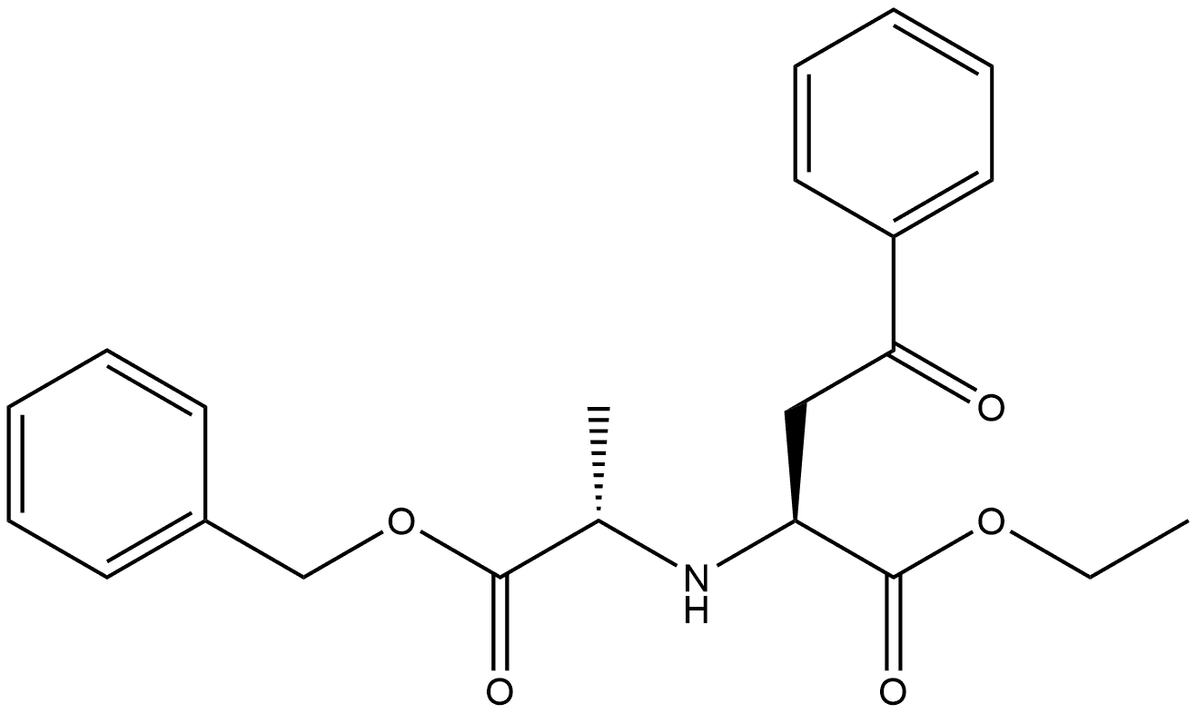 Benzenebutanoic acid, α-[[(1S)-1-methyl-2-oxo-2-(phenylmethoxy)ethyl]amino]-γ-oxo-, ethyl ester, (αS)- 구조식 이미지
