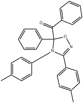 Methanone, [4,5-dihydro-3,4-bis(4-methylphenyl)-5-phenyl-1,2,4-oxadiazol-5-yl]phenyl- Structure