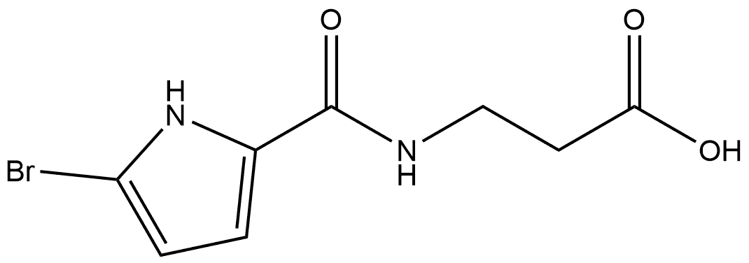 β-Alanine, N-[(5-bromo-1H-pyrrol-2-yl)carbonyl]- 구조식 이미지