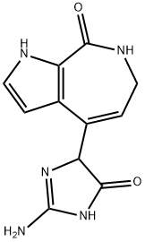 4-(2-Amino-4,5-dihydro-5-oxo-1H-imidazol-4-yl)-6,7-dihydropyrrolo[2,3-c]azepin-8(1H)-one Structure