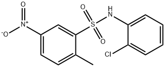 Benzenesulfonamide, N-(2-chlorophenyl)-2-methyl-5-nitro- Structure