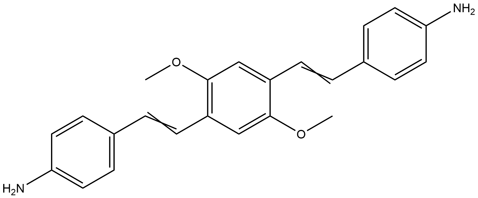 Benzenamine, 4,4'-[(2,5-dimethoxy-1,4-phenylene)di-(1E)-2,1-ethenediyl]bis- (9CI) Structure