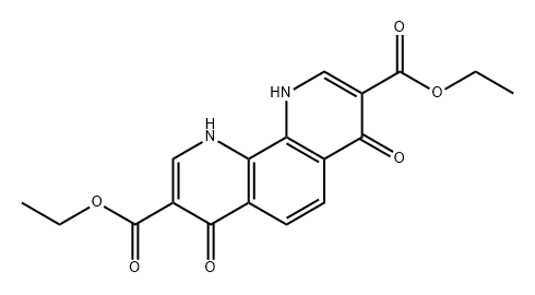 1,10-Phenanthroline-3,8-dicarboxylic acid, 1,4,7,10-tetrahydro-4,7-dioxo-, 3,8-diethyl ester 구조식 이미지