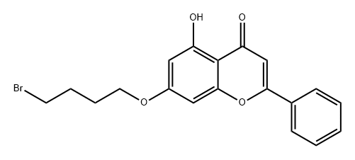 4H-1-Benzopyran-4-one, 7-(4-bromobutoxy)-5-hydroxy-2-phenyl- Structure