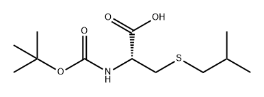 L-Cysteine, N-[(1,1-dimethylethoxy)carbonyl]-S-(2-methylpropyl)- Structure