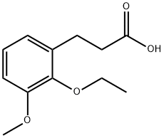 Benzenepropanoic acid, 2-ethoxy-3-methoxy- Structure