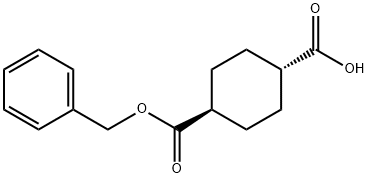 trans-1,4-Cyclohexanedicarboxylic acid monobenzyl este Structure