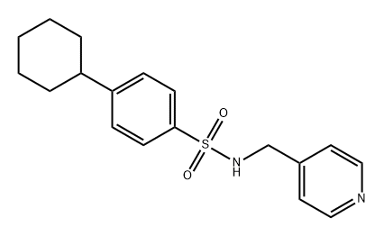 Benzenesulfonamide, 4-cyclohexyl-N-(4-pyridinylmethyl)- Structure