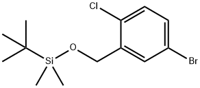 Benzene, 4-bromo-1-chloro-2-[[[(1,1-dimethylethyl)dimethylsilyl]oxy]methyl]- Structure