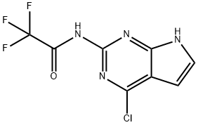 Acetamide, N-(4-chloro-7H-pyrrolo[2,3-d]pyrimidin-2-yl)-2,2,2-trifluoro- Structure