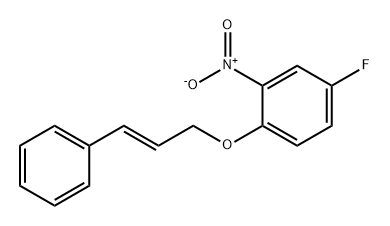 Benzene, 4-fluoro-2-nitro-1-[[(2E)-3-phenyl-2-propen-1-yl]oxy]- Structure