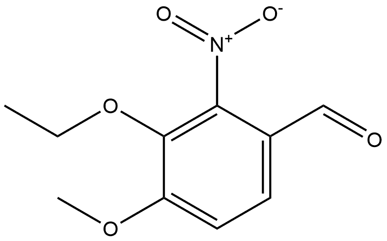 Benzaldehyde, 3-ethoxy-4-methoxy-2-nitro- Structure