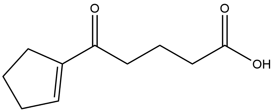 1-Cyclopentene-1-pentanoic acid, δ-oxo- 구조식 이미지