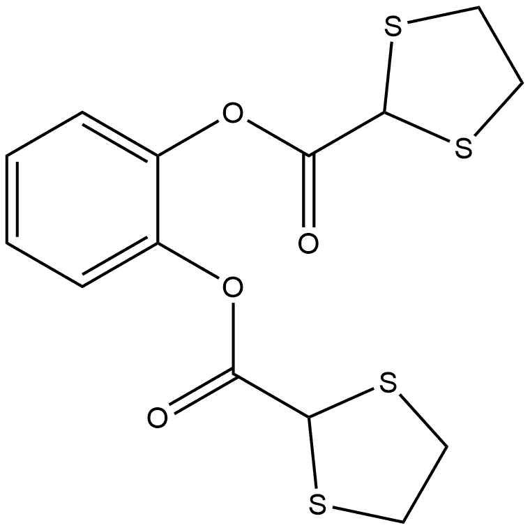 1,3-Dithiolane-2-carboxylic acid 1,2-phenylene ester Structure