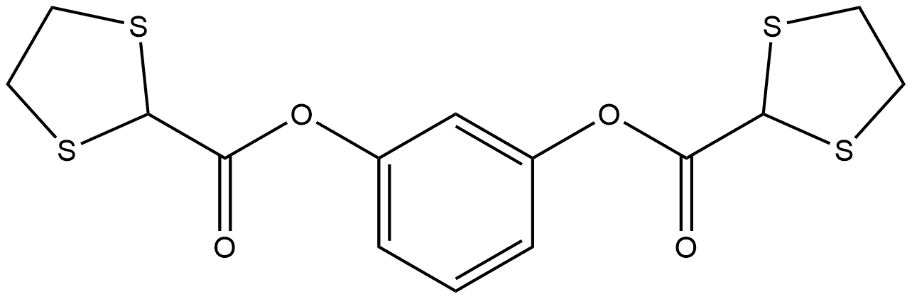 1,3-Dithiolane-2-carboxylic acid 1,3-phenylene ester Structure