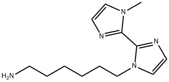 N-(6-aminohexyl)-N'-methyl-2,2'-biimidazole Structure