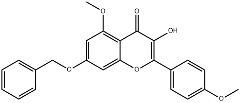 7-(benzyloxy)-3-hydroxy-5-methoxy-2-(4-methoxyphenyl)-4H-chromen-4-one Structure