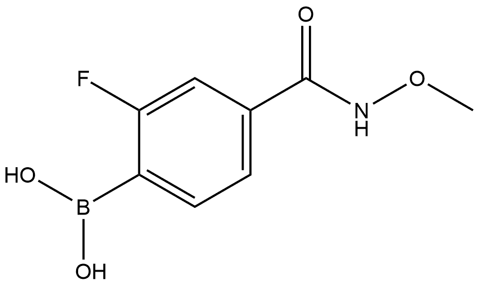 B-[2-Fluoro-4-[(methoxyamino)carbonyl]phenyl]boronic acid Structure