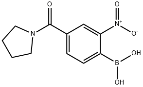 2-Nitro-4-(pyrrolidine-1-carbonyl)phenylboronic acid Structure