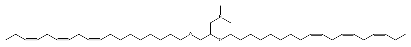 1-Propanamine, N,N-dimethyl-2,3-bis[(9Z,12Z,15Z)-9,12,15-octadecatrien-1-yloxy]- Structure