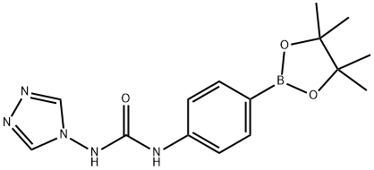 1-(4-(4,4,5,5-tetramethyl-1,3,2-dioxaborolan-2-yl)phenyl)-3-(4H-1,2,4-triazol-4-yl)urea Structure