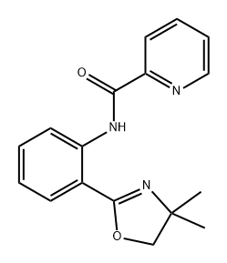 2-Pyridinecarboxamide, N-[2-(4,5-dihydro-4,4-dimethyl-2-oxazolyl)phenyl]- Structure