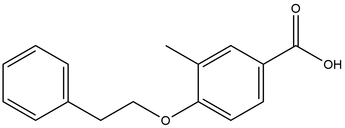 3-Methyl-4-(2-phenylethoxy)benzoic acid Structure