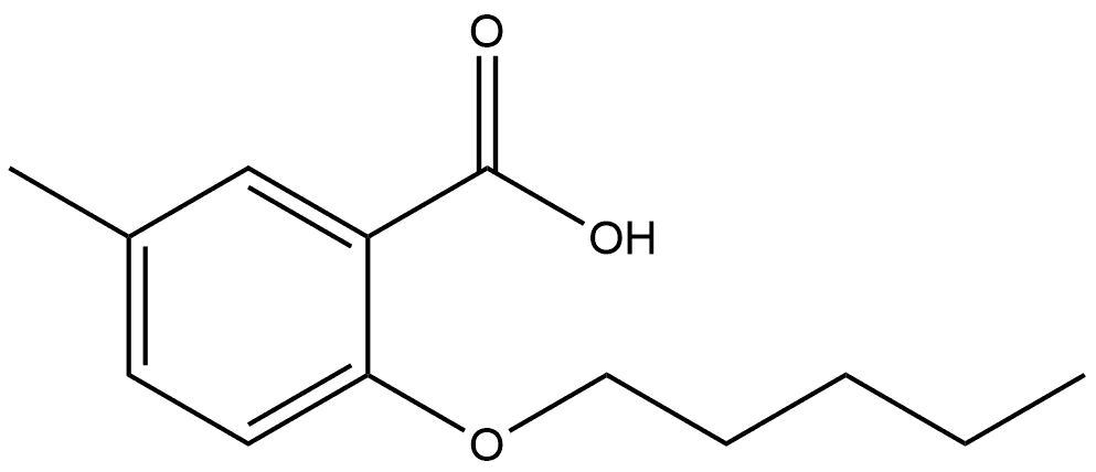 5-Methyl-2-(pentyloxy)benzoic acid Structure