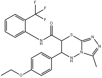 6-(4-Ethoxyphenyl)-3-methyl-N-[2-(trifluoromethyl)phenyl]-6,7-dihydro-5H-[1,2,4]triazolo[3,4-b][1,3,4]thiadiazine-7-carboxamide Structure