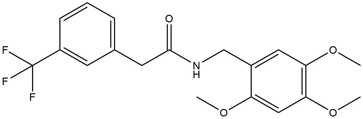 3-(Trifluoromethyl)-N-[(2,4,5-trimethoxyphenyl)methyl]benzeneacetamide Structure