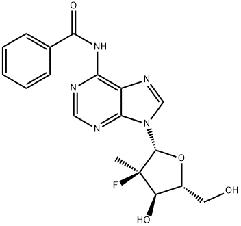 N-(9-((2R,3R,4R,5R)-3-Fluoro-4-hydroxy-5-(hydroxymethyl)-3-methyltetrahydrofuran-2-yl)-9H-purin-6-yl)benzamide Structure