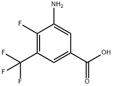 Benzoic acid, 3-amino-4-fluoro-5-(trifluoromethyl)- 구조식 이미지