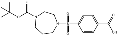 1-(1,1-Dimethylethyl) 4-[(4-carboxyphenyl)sulfonyl]hexahydro-1H-1,4-diazepine-1-carboxylate Structure