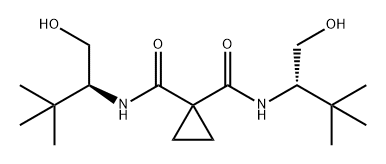 1,1-Cyclopropanedicarboxamide, N,N'-bis[(1S)-1-(hydroxymethyl)-2,2-dimethylpropyl]- Structure