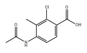 Benzoic acid, 4-(acetylamino)-2-chloro-3-methyl- 구조식 이미지