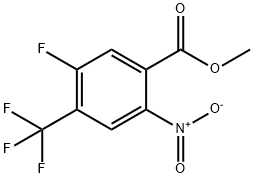 Benzoic acid, 5-fluoro-2-nitro-4-(trifluoromethyl)-, methyl ester Structure