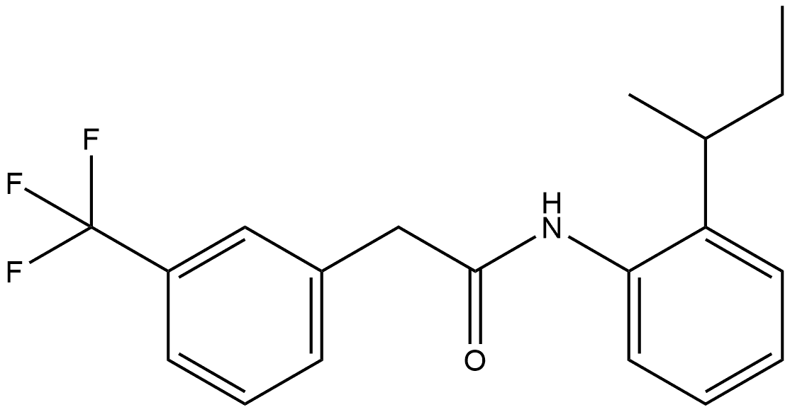 N-[2-(1-Methylpropyl)phenyl]-3-(trifluoromethyl)benzeneacetamide Structure