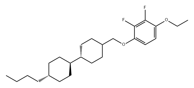 Benzene, 1-[[(trans,trans)-4'-butyl[1,1'-bicyclohexyl]-4-yl]methoxy]-4-ethoxy-2,3-difluoro- Structure