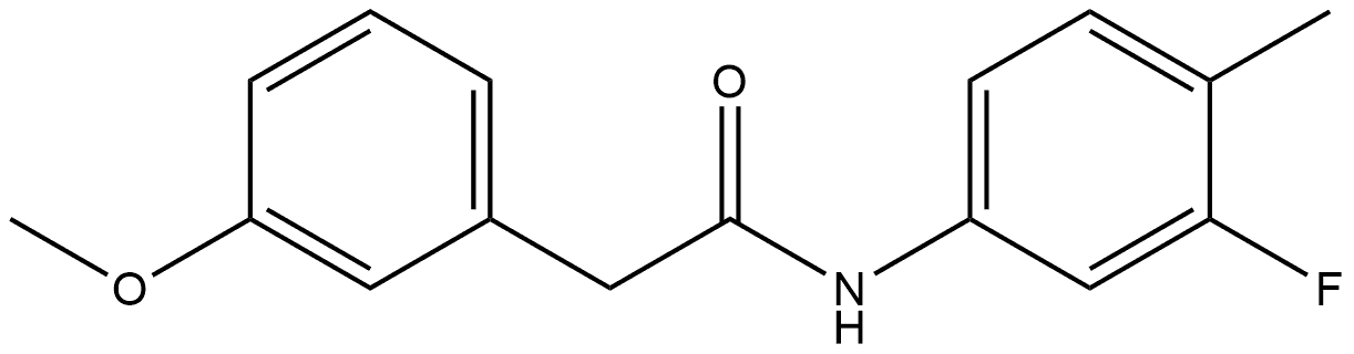 N-(3-Fluoro-4-methylphenyl)-3-methoxybenzeneacetamide 구조식 이미지