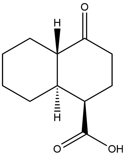 (1S,4aR,8aR)-4-oxo-decahydronaphthalene-1-carboxylic acid Structure