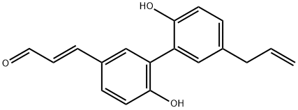 2-Propenal, 3-[2',6-dihydroxy-5'-(2-propen-1-yl)[1,1'-biphenyl]-3-yl]-, (2E)- Structure