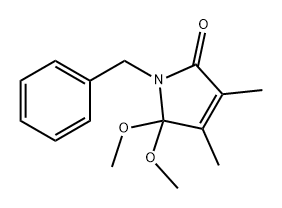 2H-Pyrrol-2-one, 1,5-dihydro-5,5-dimethoxy-3,4-dimethyl-1-(phenylmethyl)- Structure