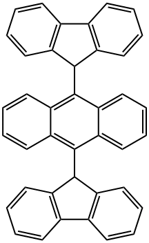 Anthracene, 9,10-di-9H-fluoren-9-yl- Structure