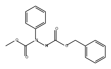 1,2-Hydrazinedicarboxylic acid, 1-phenyl-, 1-methyl 2-(phenylmethyl) ester Structure