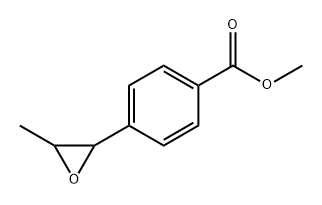Benzoic acid, 4-(3-methyl-2-oxiranyl)-, methyl ester Structure