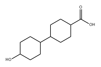 [1,1'-Bicyclohexyl]-4-carboxylic acid, 4'-hydroxy- Structure